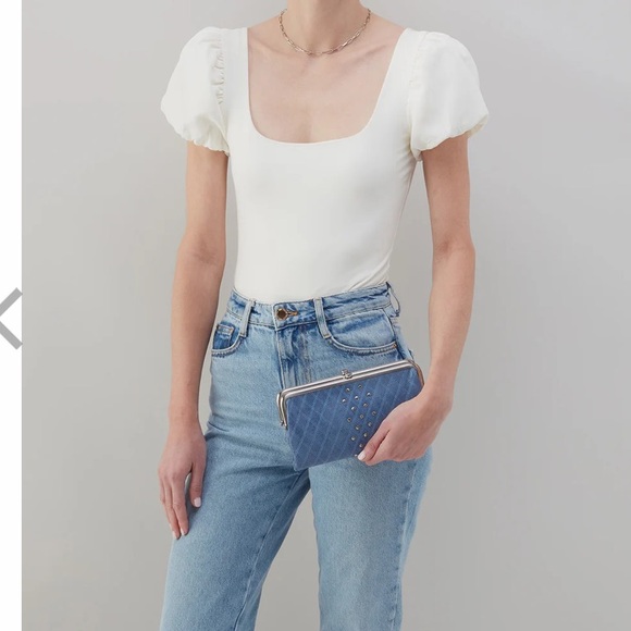 NWT HOBO Lauren Clutch-Wallet IN BUFFED LEATHER - Picture 2 of 14